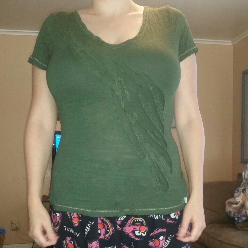 Green shirt