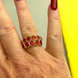 14k gold with Mexican Fire Opals