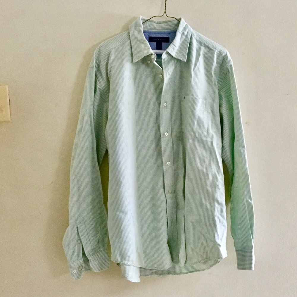Striped green oxford shirt