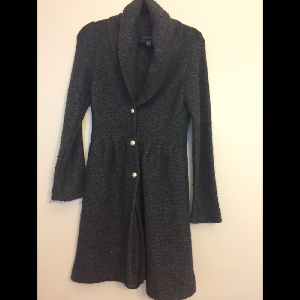 Inc. charcoal gray sweater jacket size L