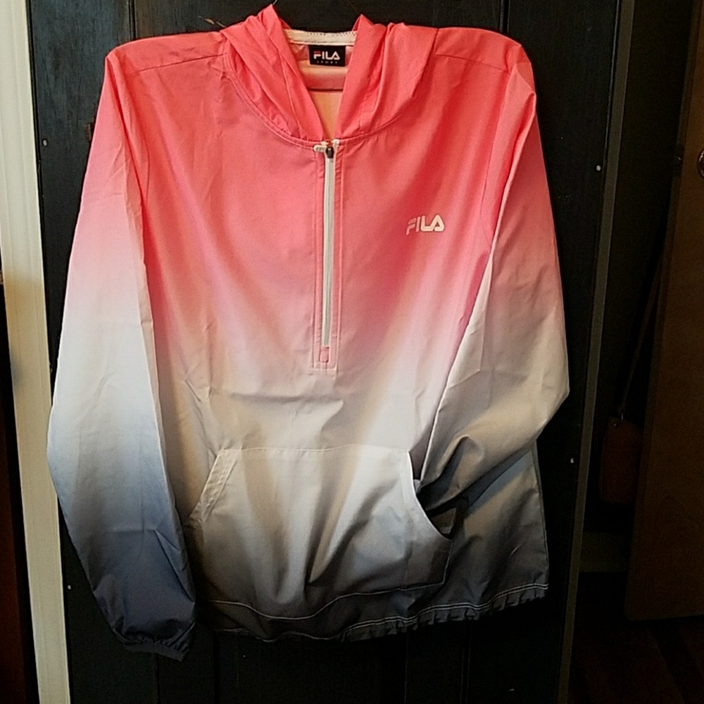 Fila ombre windbreaker - pink and gray