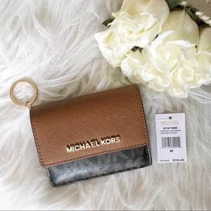 SOLD- NWT Michael Kors jet set wallet coin purse