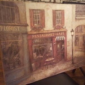Vintage restaurant painting