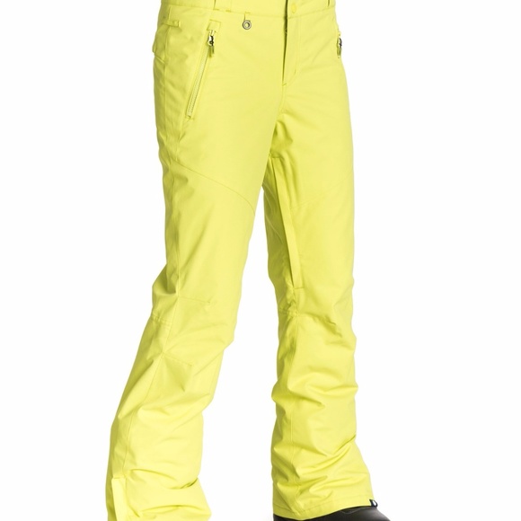 ROXY SYMBOL PNT SKI SNOWBOARD YELLOW PANTS - Picture 1 of 10