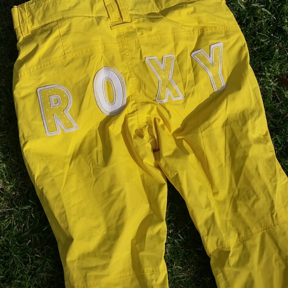 ROXY SYMBOL PNT SKI SNOWBOARD YELLOW PANTS - Picture 5 of 10