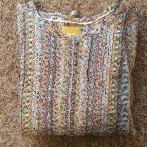 Anthropologie pleated peplum blouse