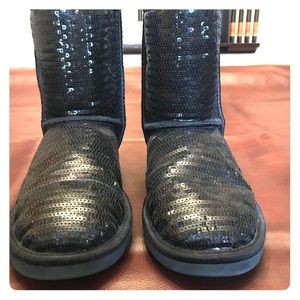 Black Sequin Ugg Boots