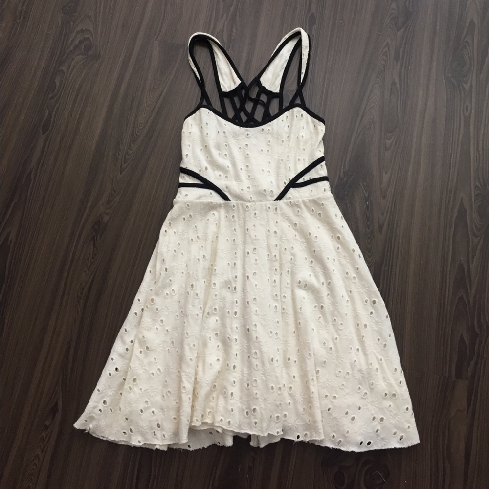 Free people white and black dress