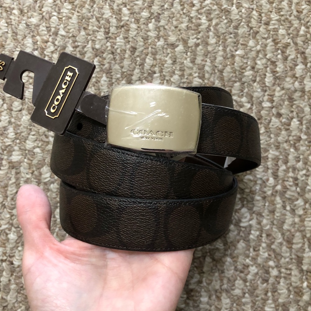 Coach men belt brown/black reversible
