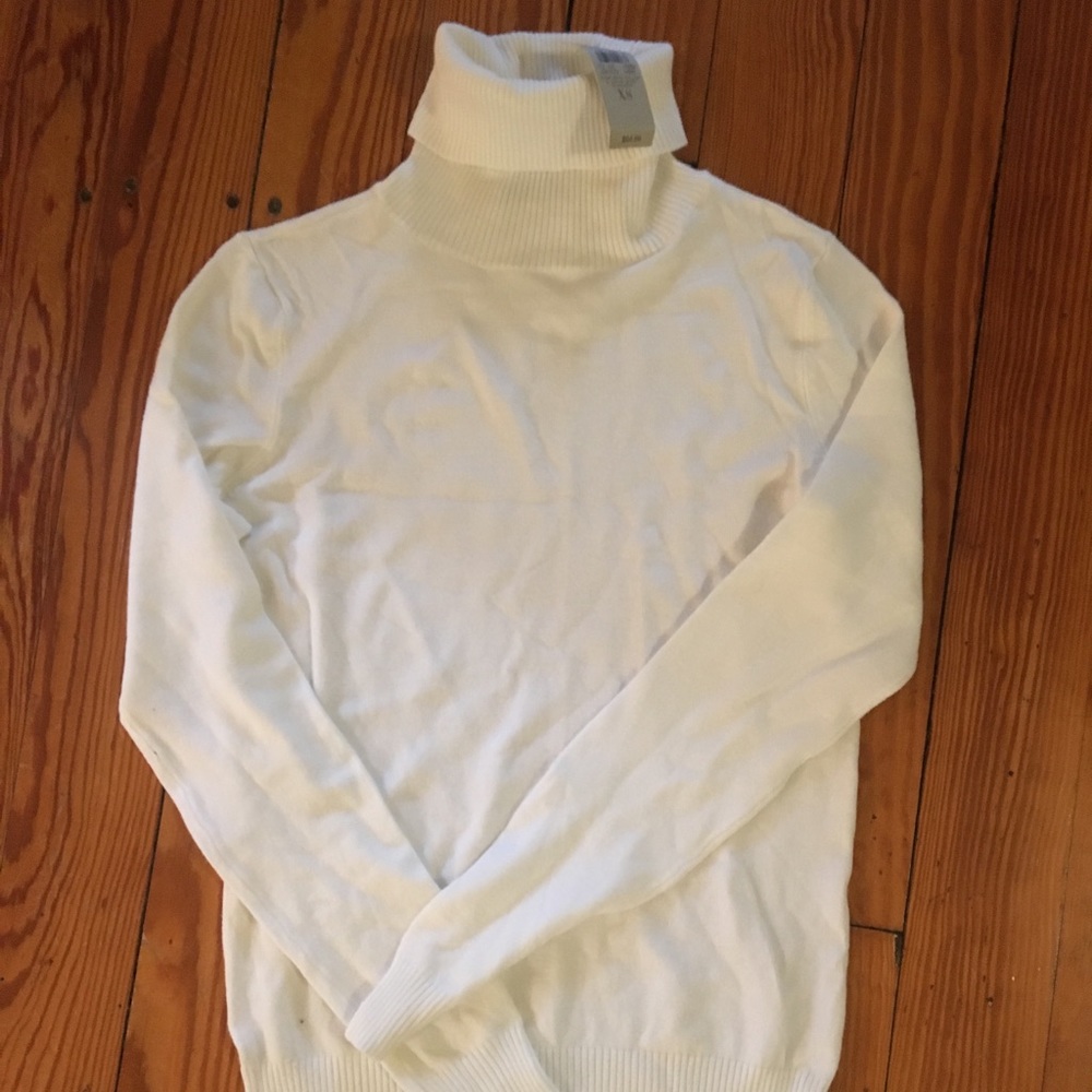 Ann Taylor long sleeved cream turtle neck sweater