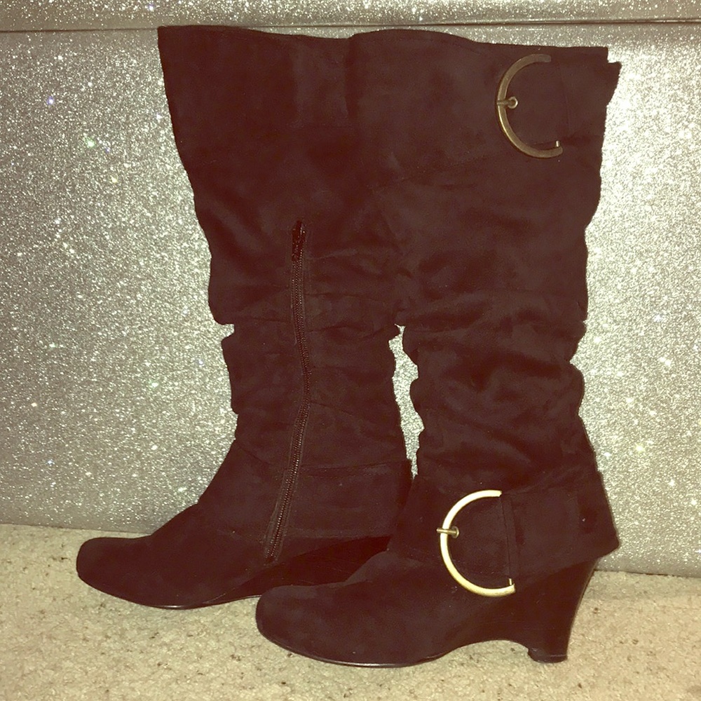 Slouchy Naughty Monkey Wedge Boot