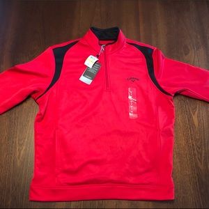 Callaway Quarter Zip Golf Pullover -Red Medium NWT