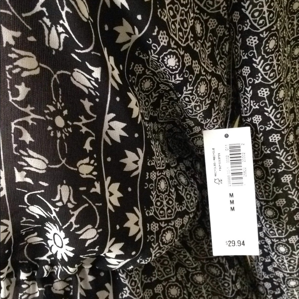 M Boho Gypsy Sheer Dress Cover Up Print Spring - Picture 2 of 5