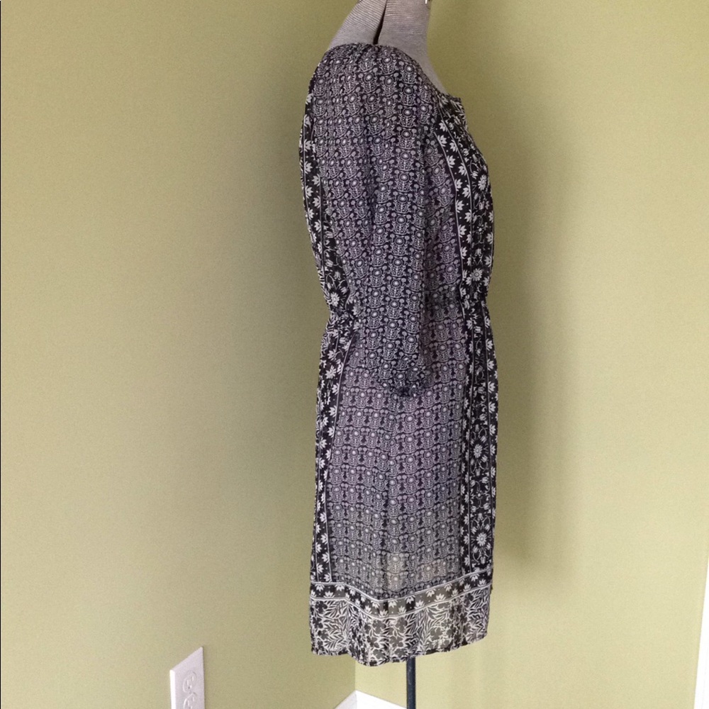 M Boho Gypsy Sheer Dress Cover Up Print Spring - Picture 3 of 5