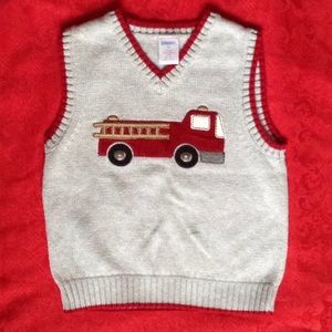 Fire Truck Sweater for toddlers. Size 3T. Boy
