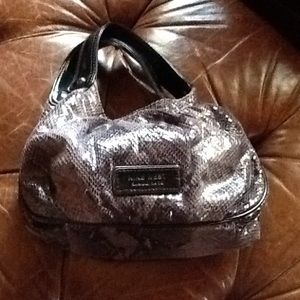 NWOT 9x6 charcoal grey snake print evening 💋👠💄