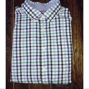 Tommy Hilfiger Blues Plaid Button Down