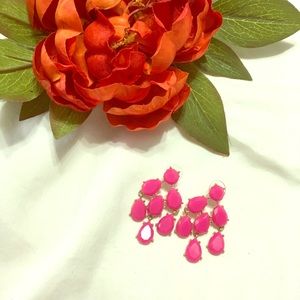 🍍Kate Spade hot pink chandelier earrings