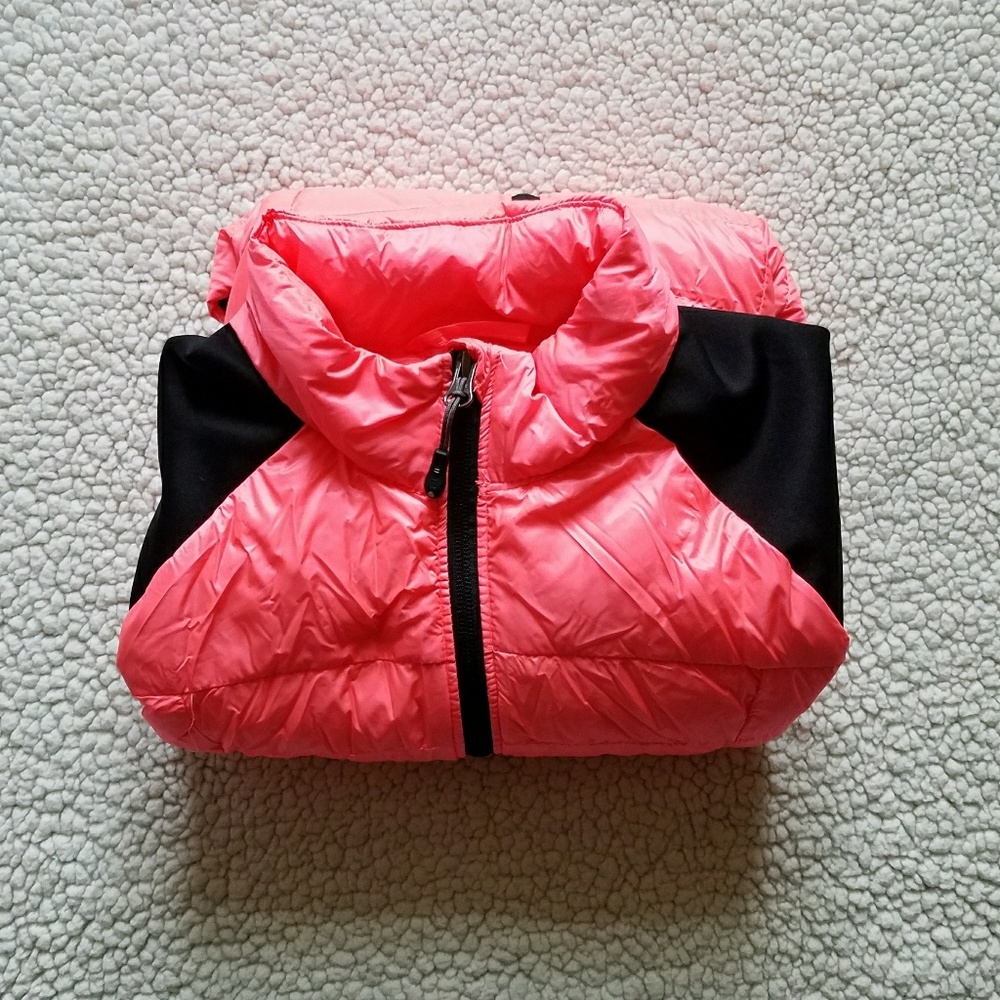 Black/Coral Athletic cold weather Jacket