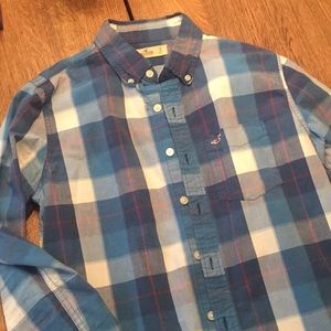 Men's Hollister plaid button shirt