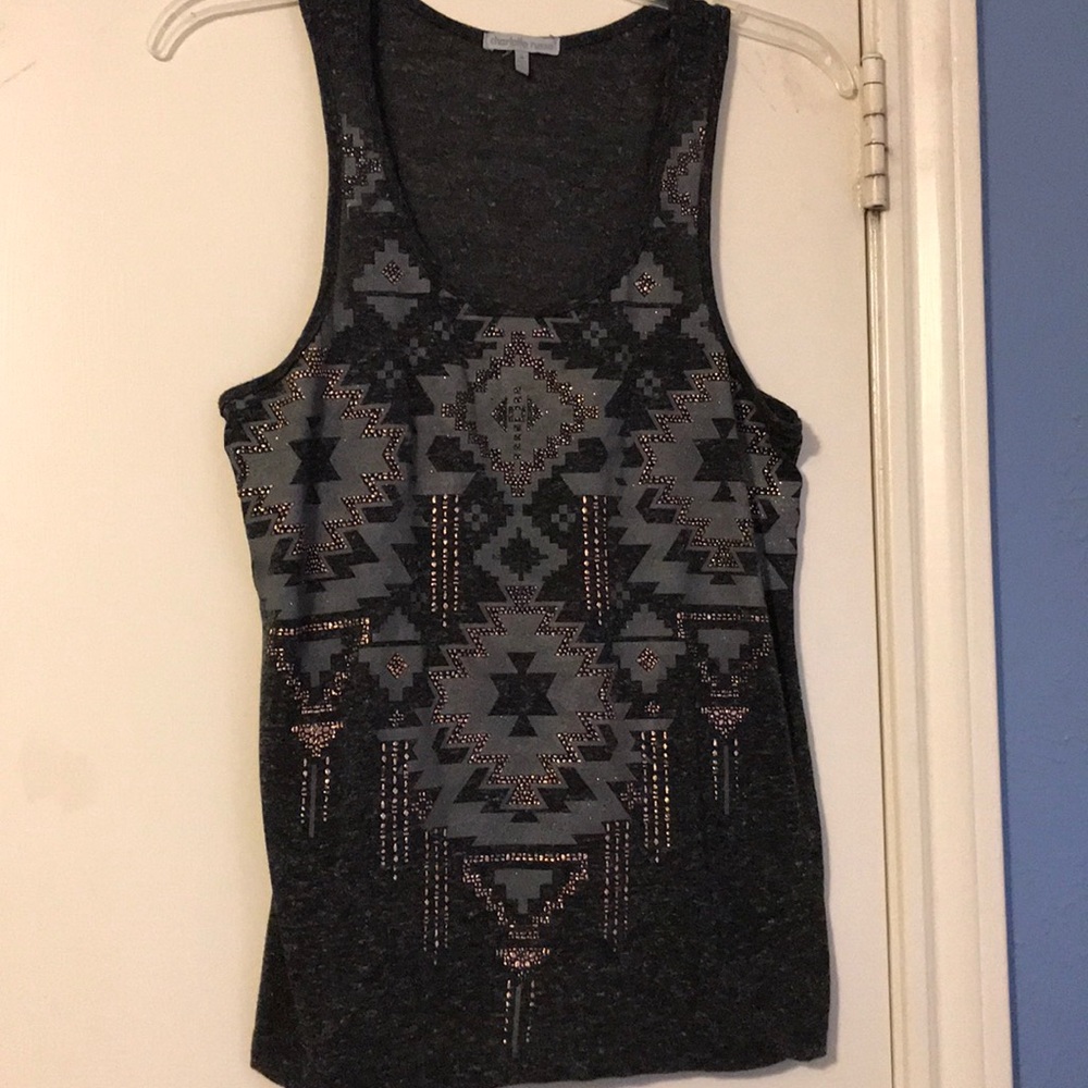 Dark grey Aztec tank top