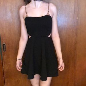 Black A-line Strapless