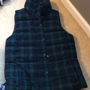 Small Old navy blue and green plaid vest