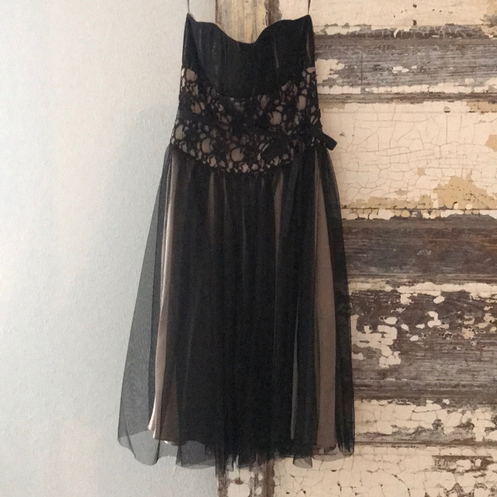 Strapless lace dress