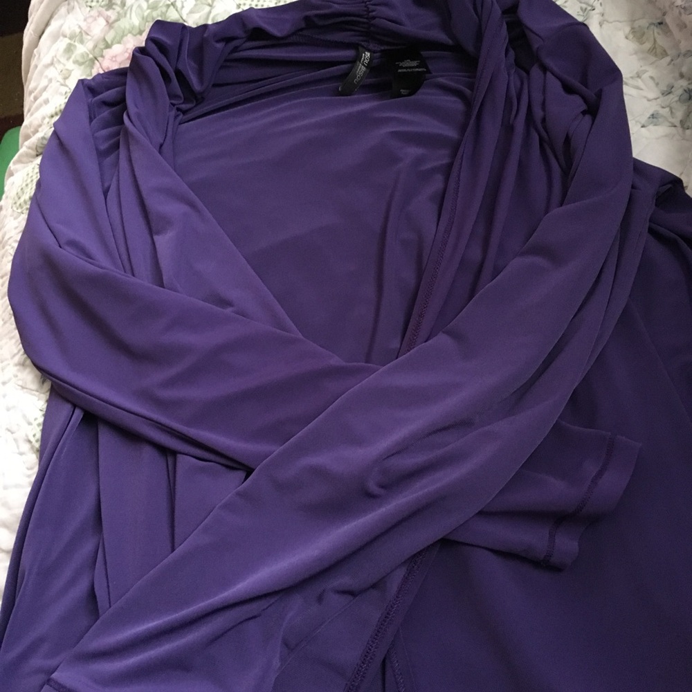 Bisou Bisou flowy purple cardigan