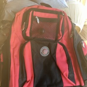 Red and black big backpack