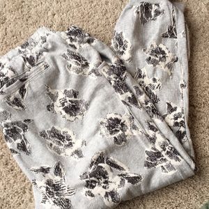Anthro floral joggers