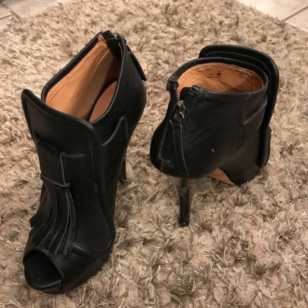 L.A.M.B. Peep-Toe Booties
