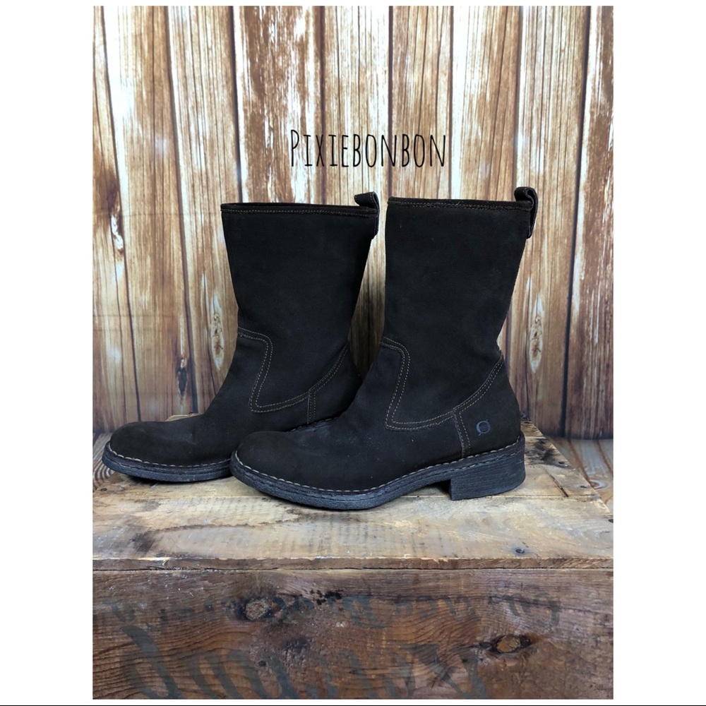 Born Brown Genuine Leather Boots