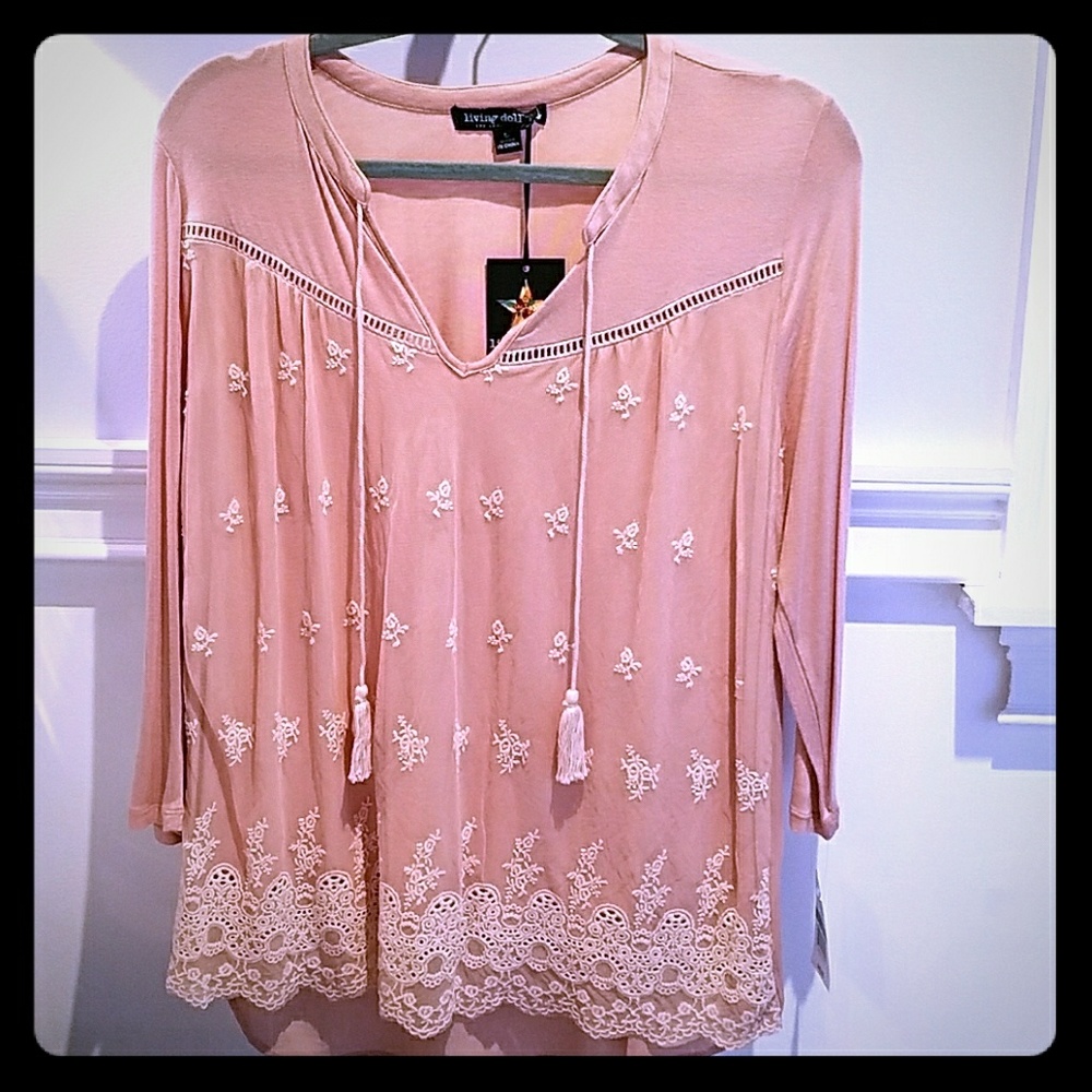 Living Dolls *Brand New* Pretty Boho-ish Style Top