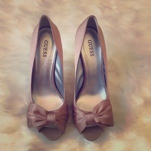 Satin Guess Pumps