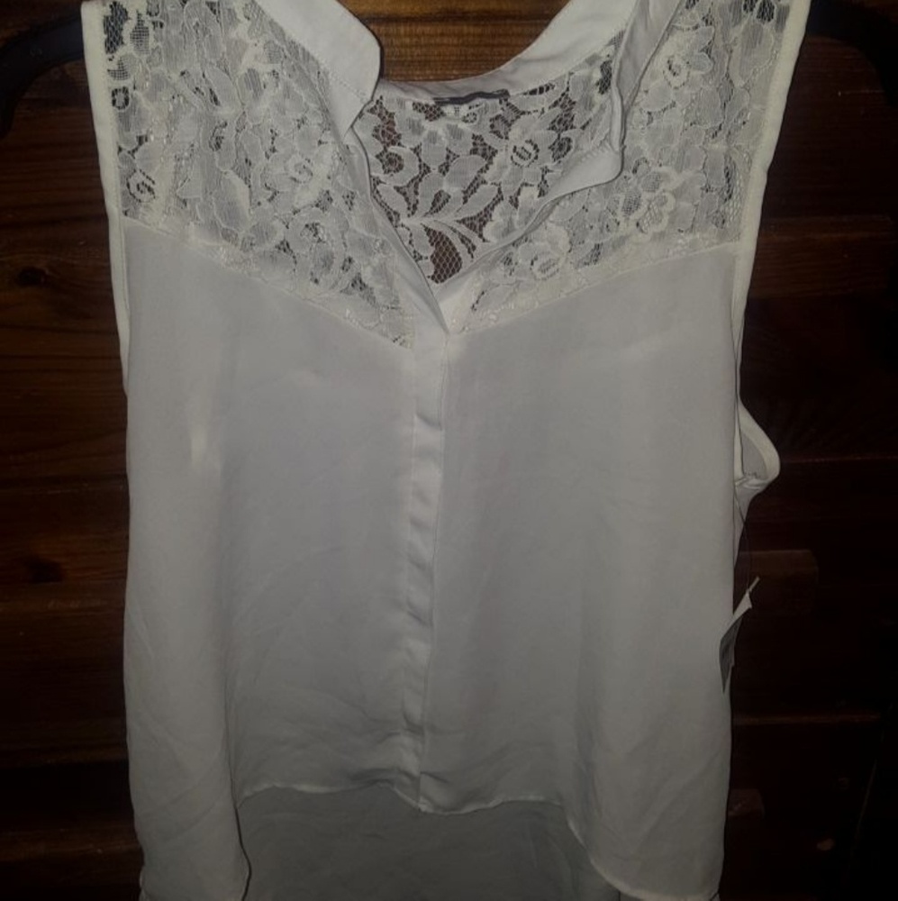 Charlotte russe white lace tank