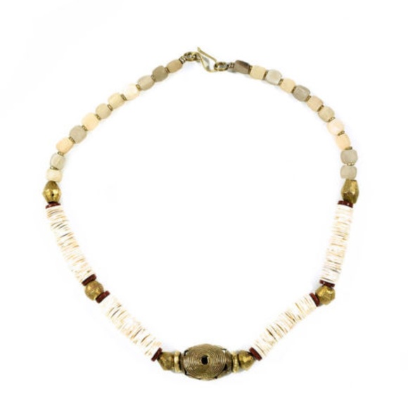 Kenyan Ostrich Egg necklace - Picture 1 of 4