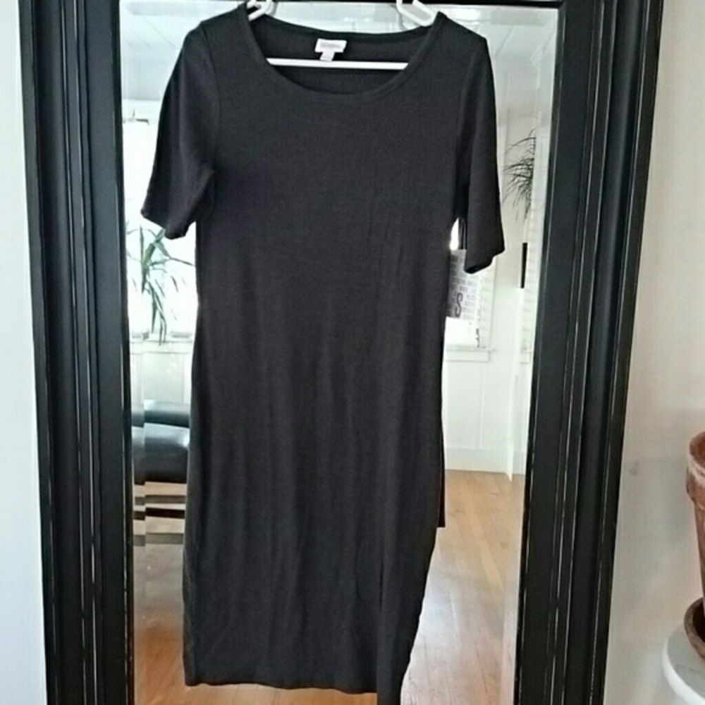 LuLaRoe Ribbed charcoal M Julia NWOT