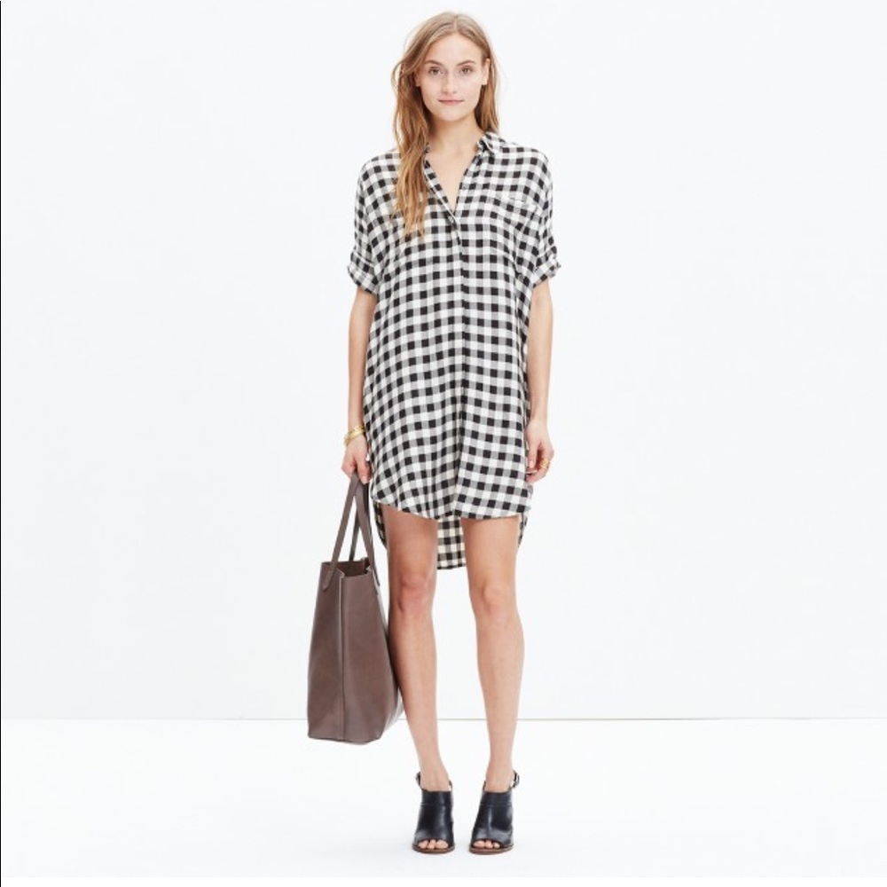 Madewell buffalo check courier dress