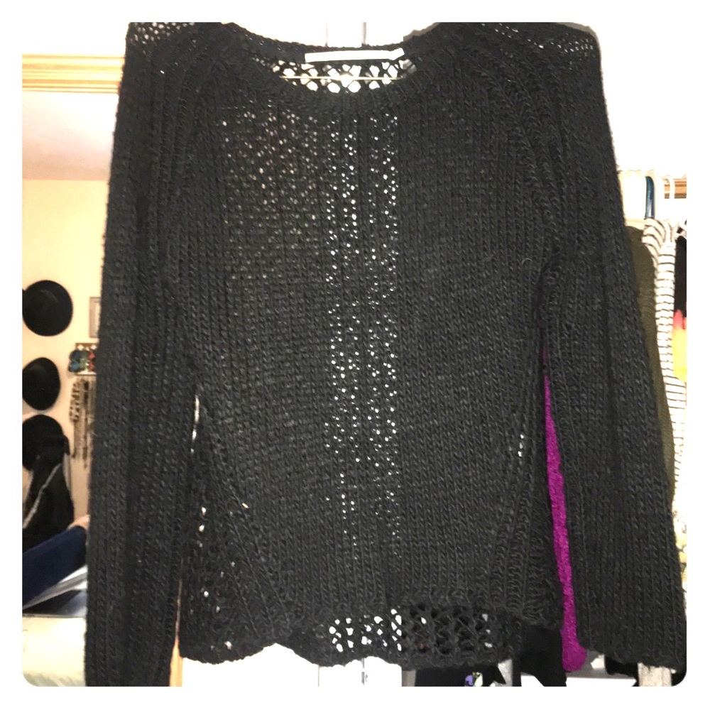 Cynthia Vincent cozy black sweater