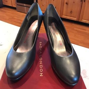 Sacha London ladies Hope leather platform heels.