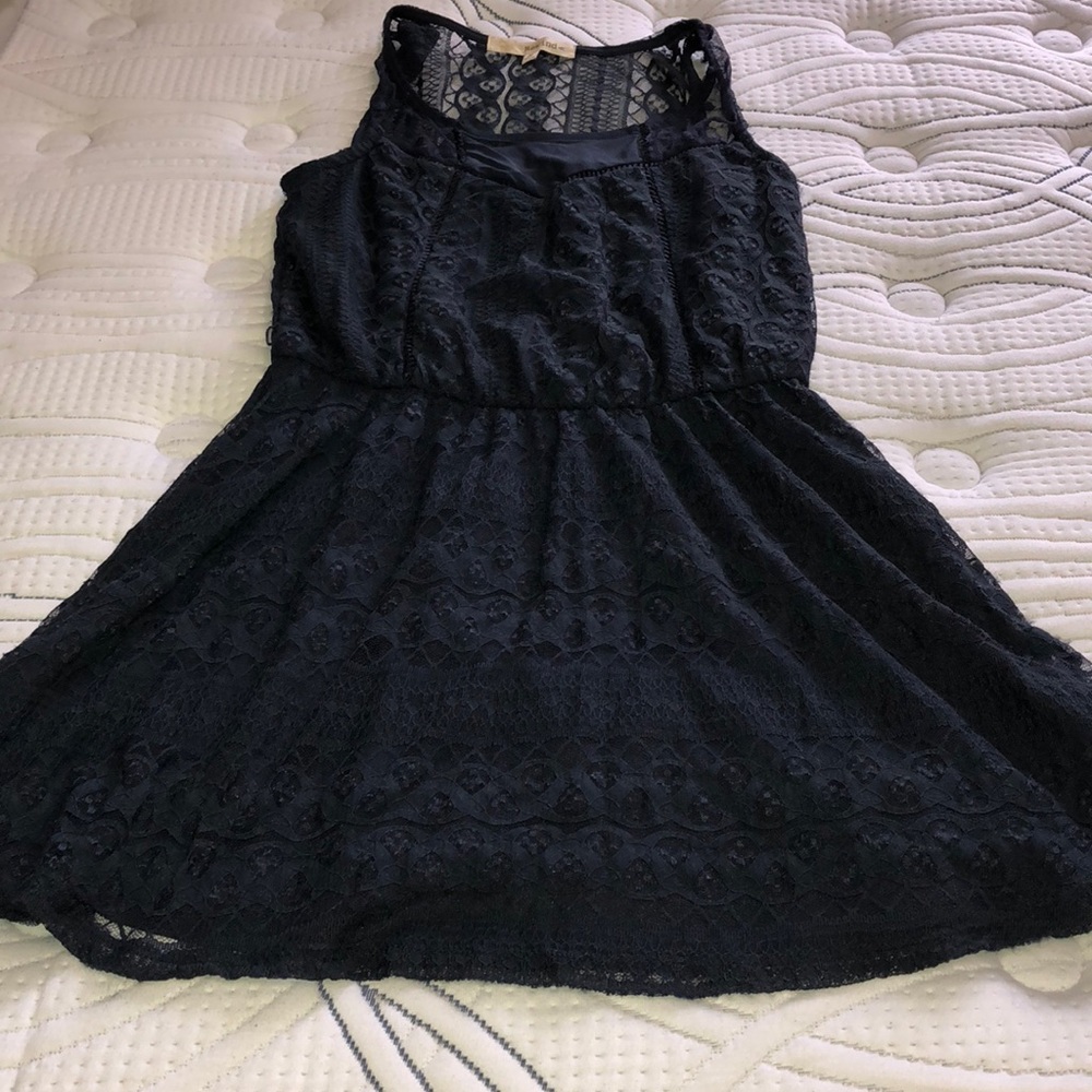 Navy Blue Laced Dress