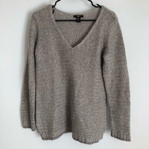 Gray knit sweater