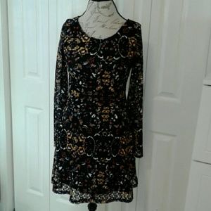 Winter Floral Lace Dress
