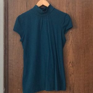 Express Teal Short sleeved turtle neck