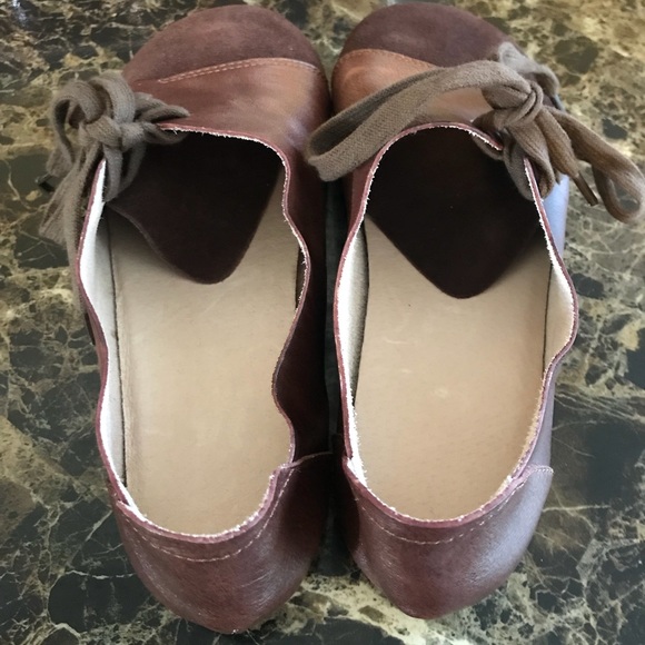 Retro brown leather shoes, 38/7.5 - Picture 5 of 6