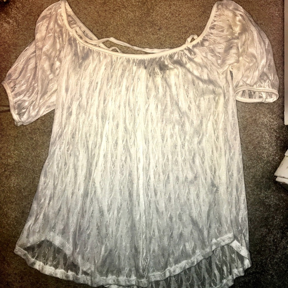 White flowy shirt