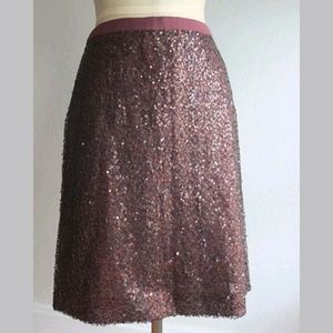 J.Crew Sequin Pencil Skirt Evening Mauve 8