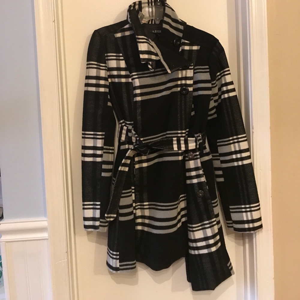 Plaid winter coat