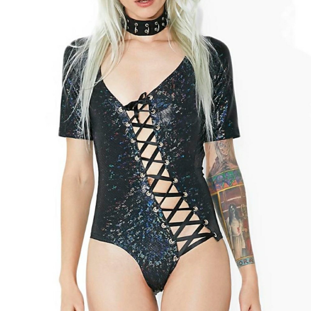Nightmare Moon Lace Up Bodysuit